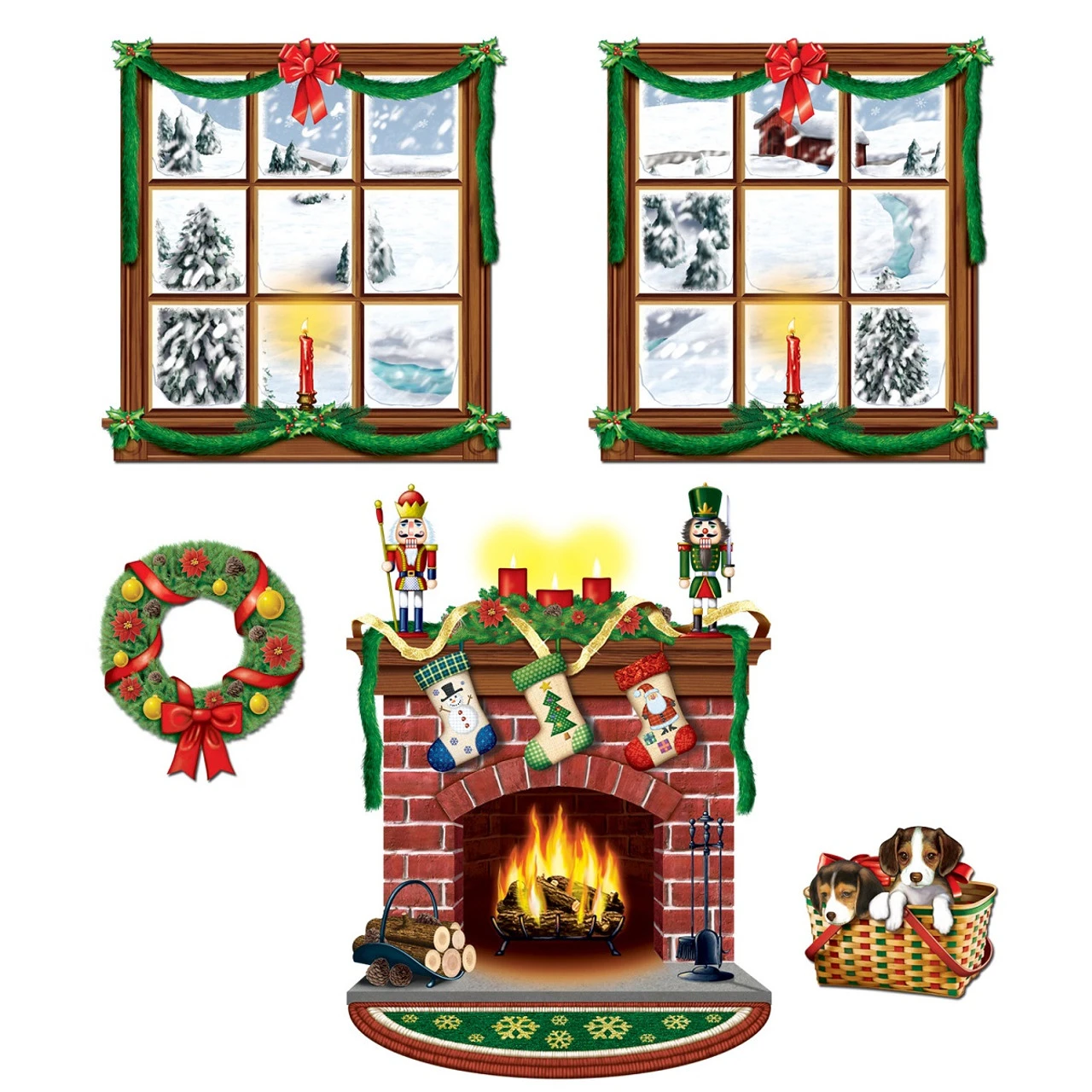 Club Pack Of 60 Christmas Holiday Indoor Decoration Props 15" - 49"