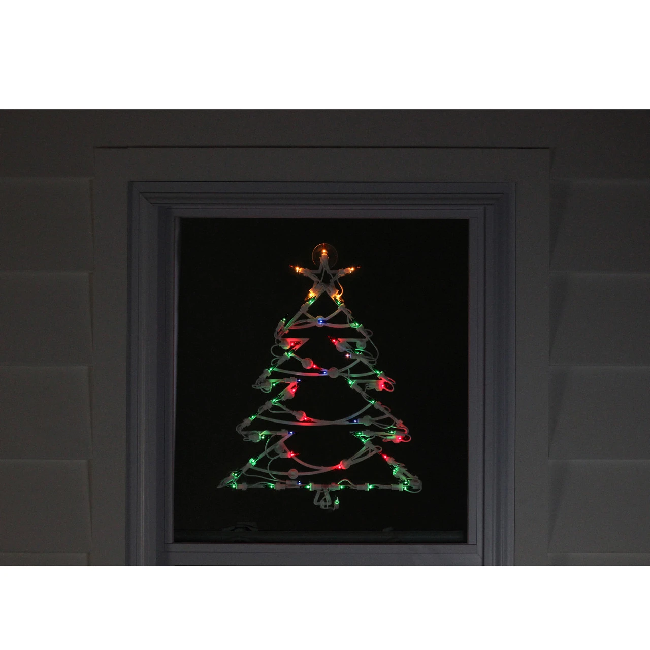 18" Lighted Christmas Tree Window Silhouette - Image 3