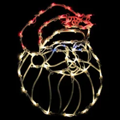 18" Lighted Santa Claus Christmas Window Silhouette Decoration