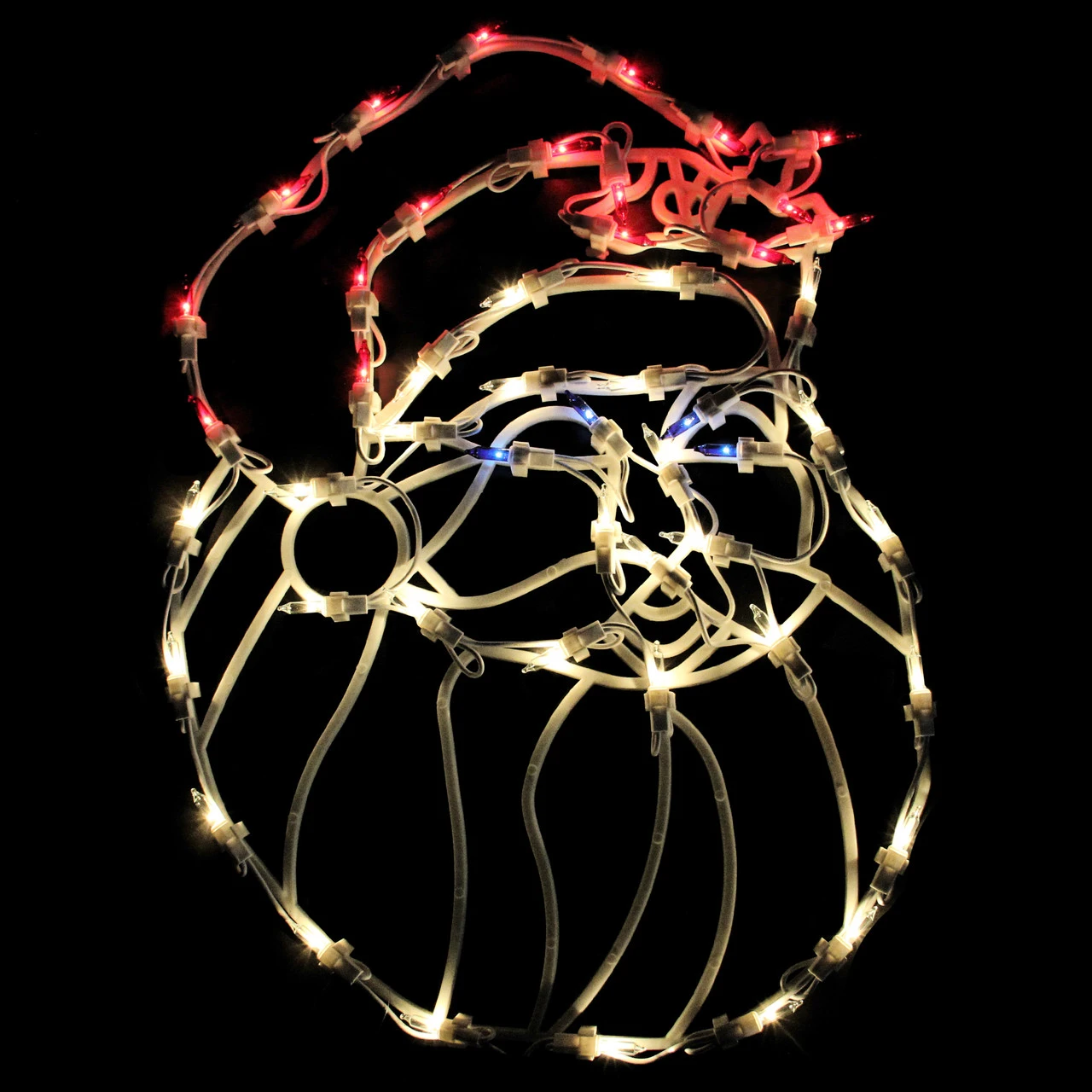 18" Lighted Santa Claus Christmas Window Silhouette Decoration