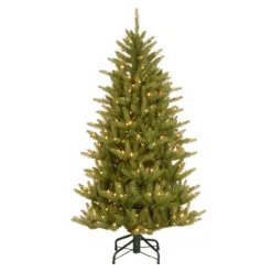 4.5’ Pre-Lit Natural Fraser Slim Artificial Christmas Tree – Clear Lights