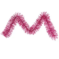9' X 10" Pre-Lit Hot Pink Spruce Artificial Christmas Garland - Clear Lights