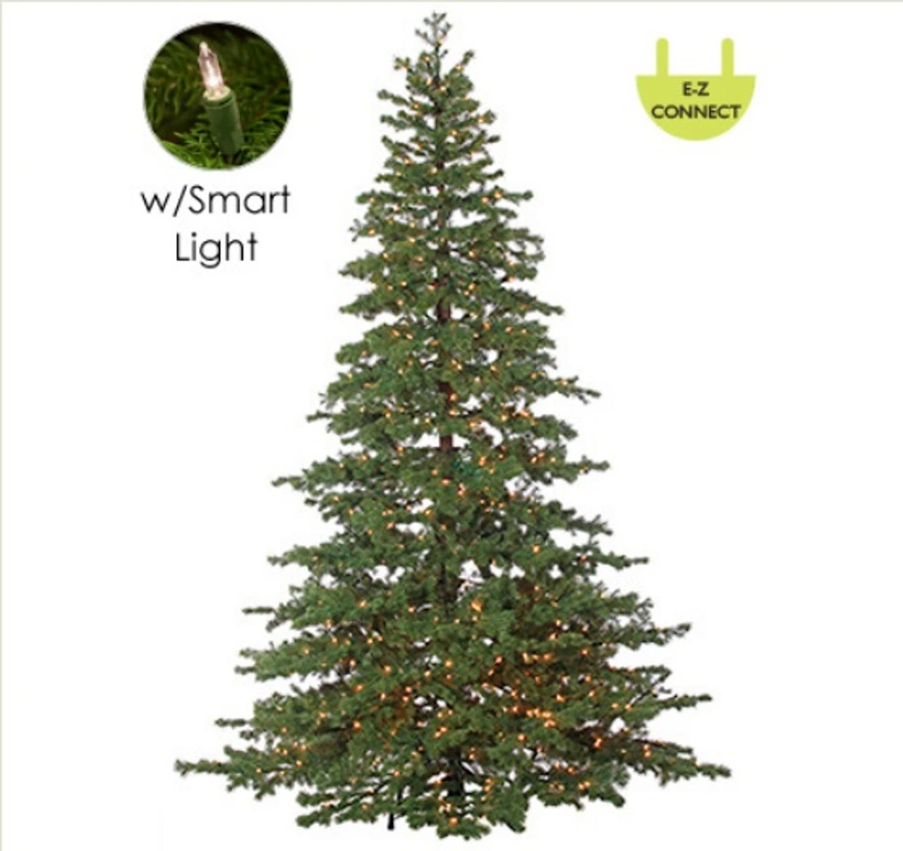7.5' Pre-Lit Full Layered Pine Artificial Christmas Tree - Multicolor LED Lights - Image 2