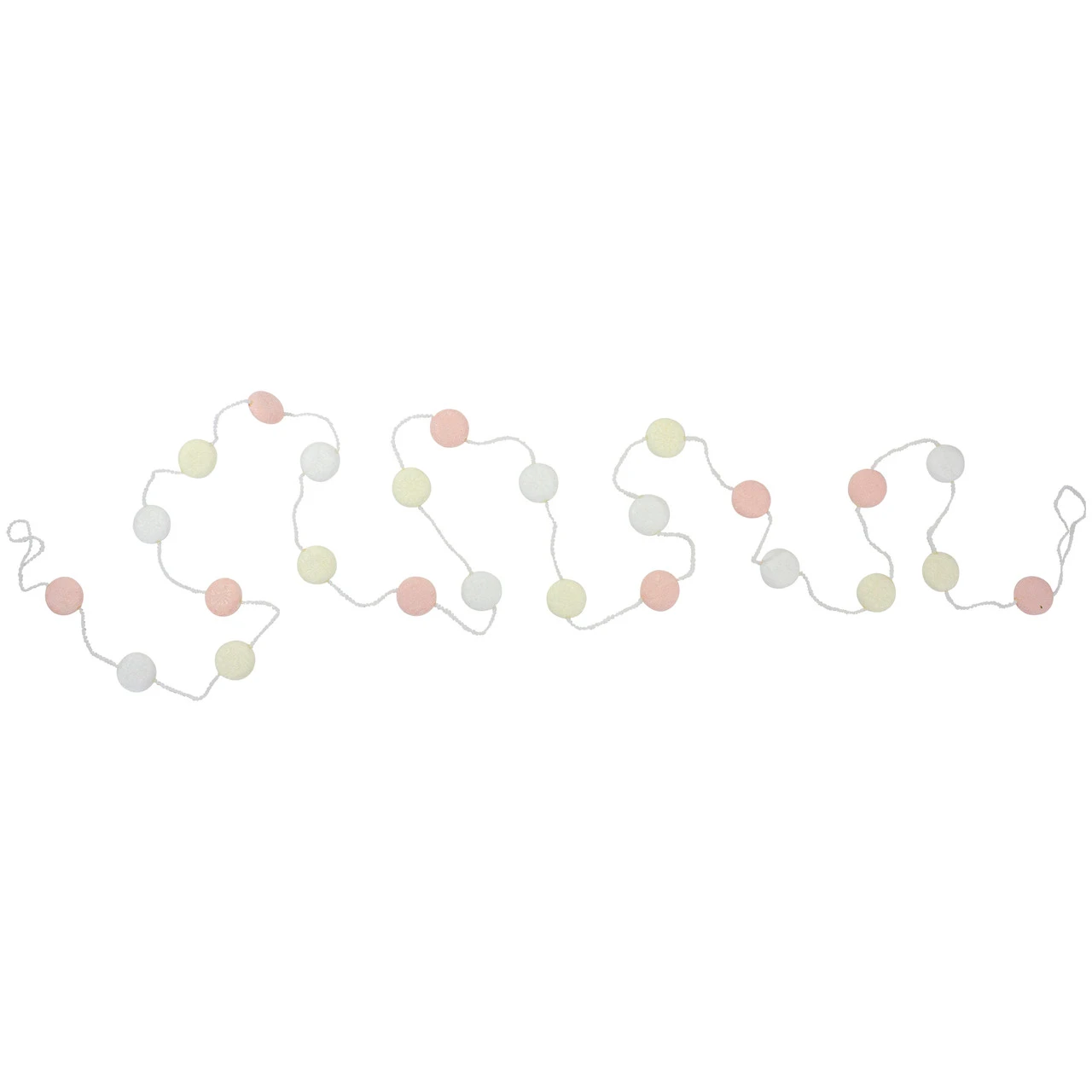 9' Pink And White Candy Novelty Christmas Garland - Unlit - Image 2