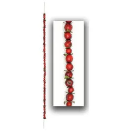 55" Red And Green Crabapple Artificial Christmas Garland - Unlit