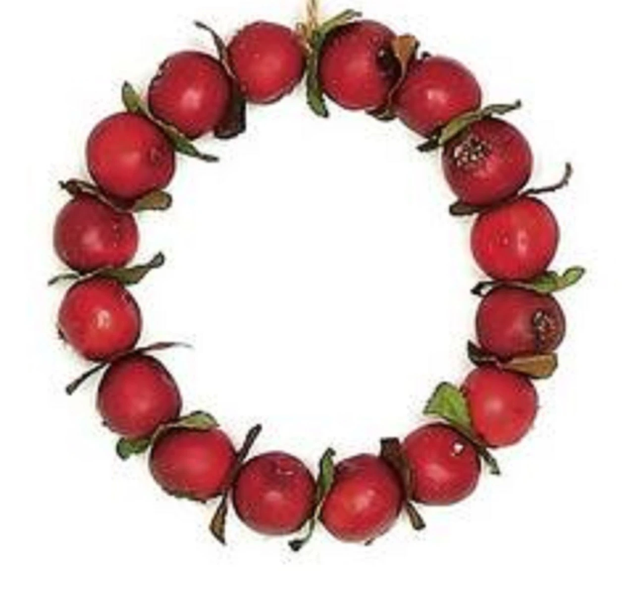 4.5" Red Crab Apple Autumn Harvest Christmas Wreath Ornament - Image 2