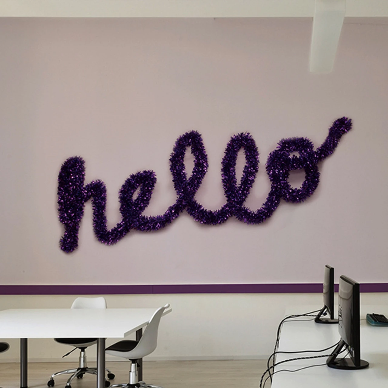 25' Blue Sparkly Tinsel Christmas Garland - Unlit - Image 2