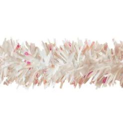 25' White And Pink Novelty Christmas Twist Garland