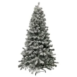 6.5' Heavily Flocked Madison Pine Artificial Christmas Tree, Unlit