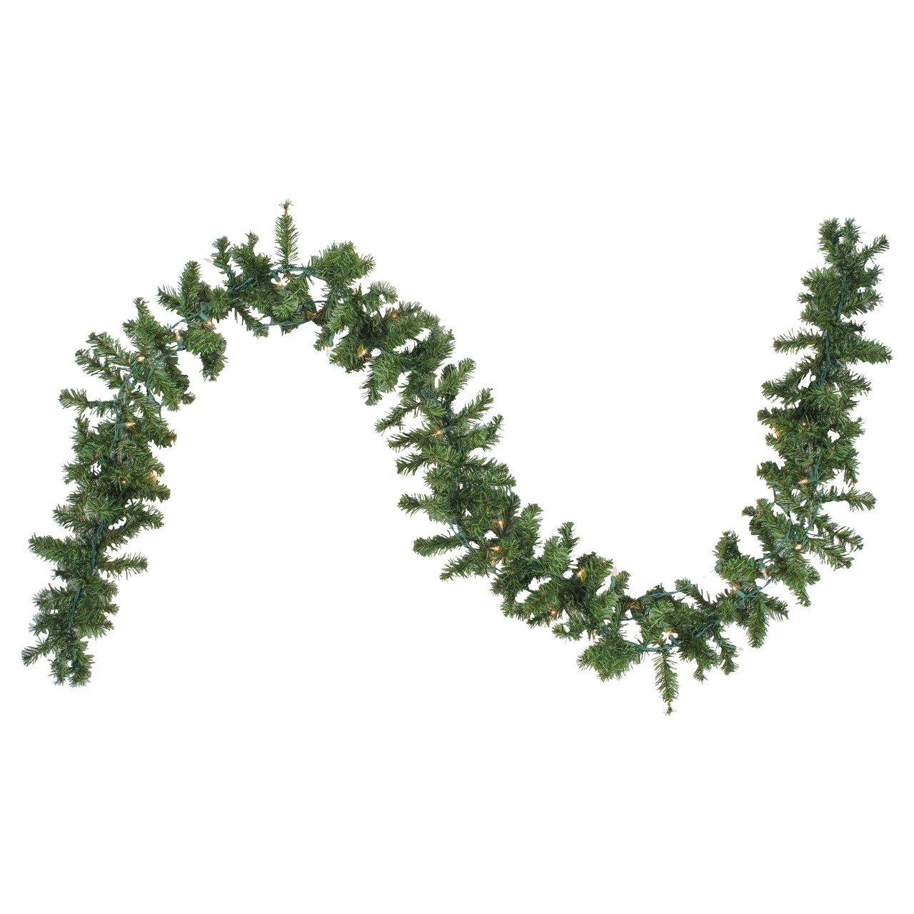 9' X 8" Pre-Lit Canadian Pine Artificial Christmas Garland, Clear Lights