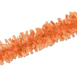 Club Pack Of 24 Orange Festive Tissue Festooning Decorations 25'