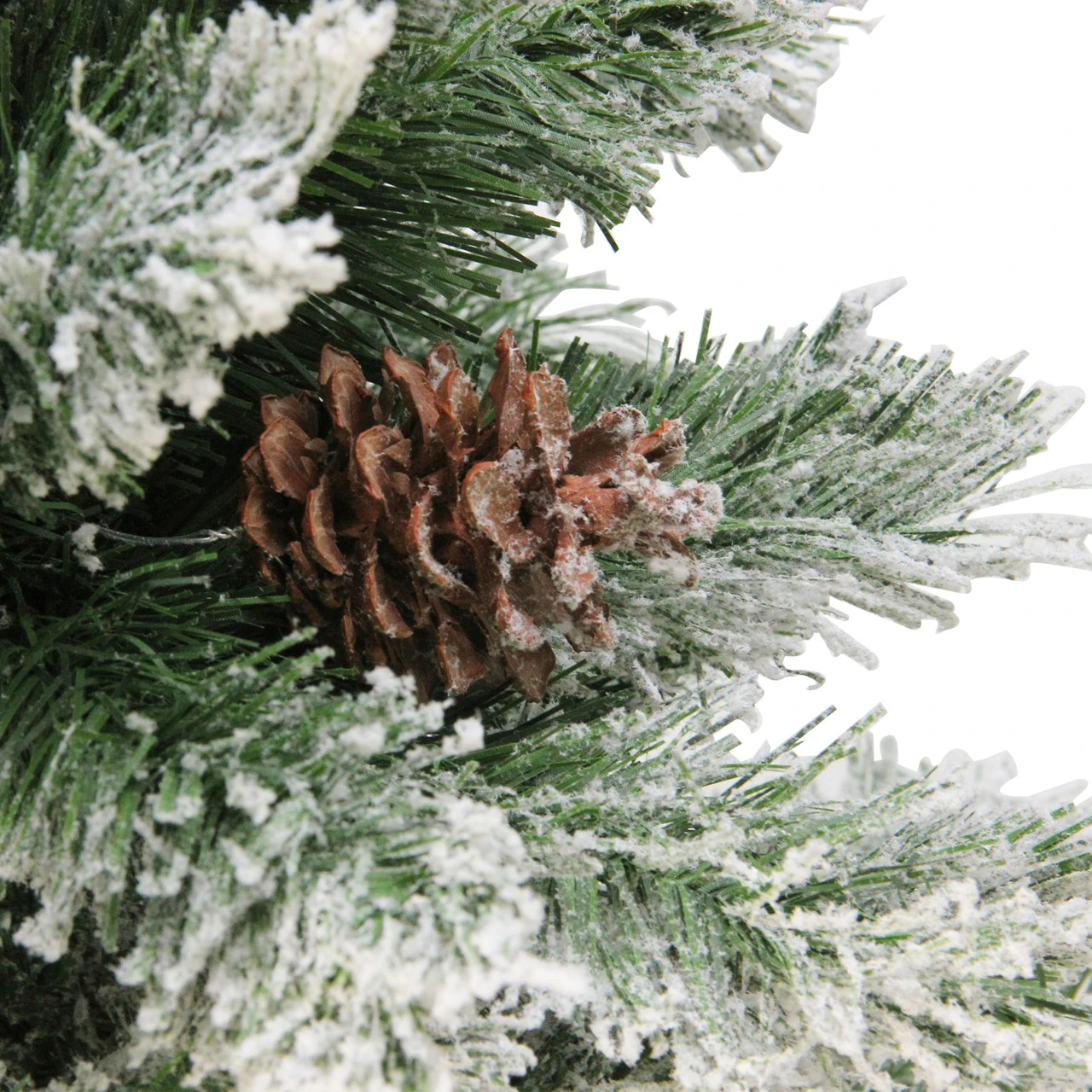 6' Medium Flocked Angel Pine Artificial Christmas Tree - Unlit - Image 3