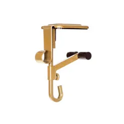 Set Of 2 Gold Mantle Garland And Stocking Hanger 6.5"