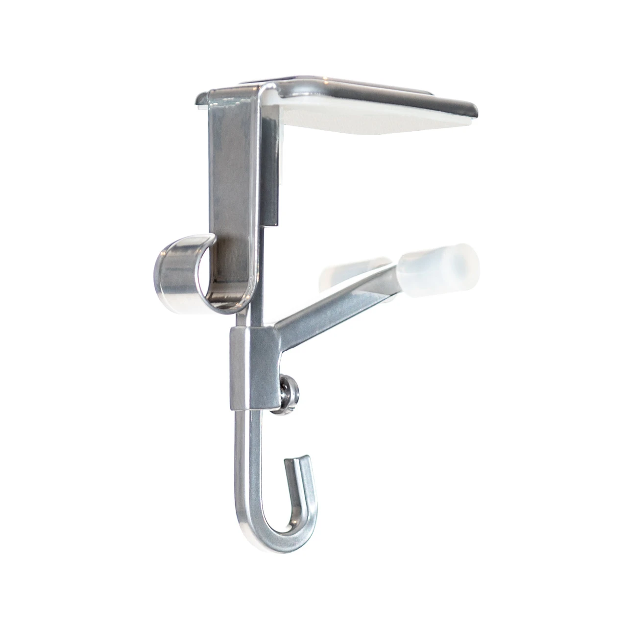 Set Of 2 Silver Mantle Garland And Stocking Hanger 6.5"