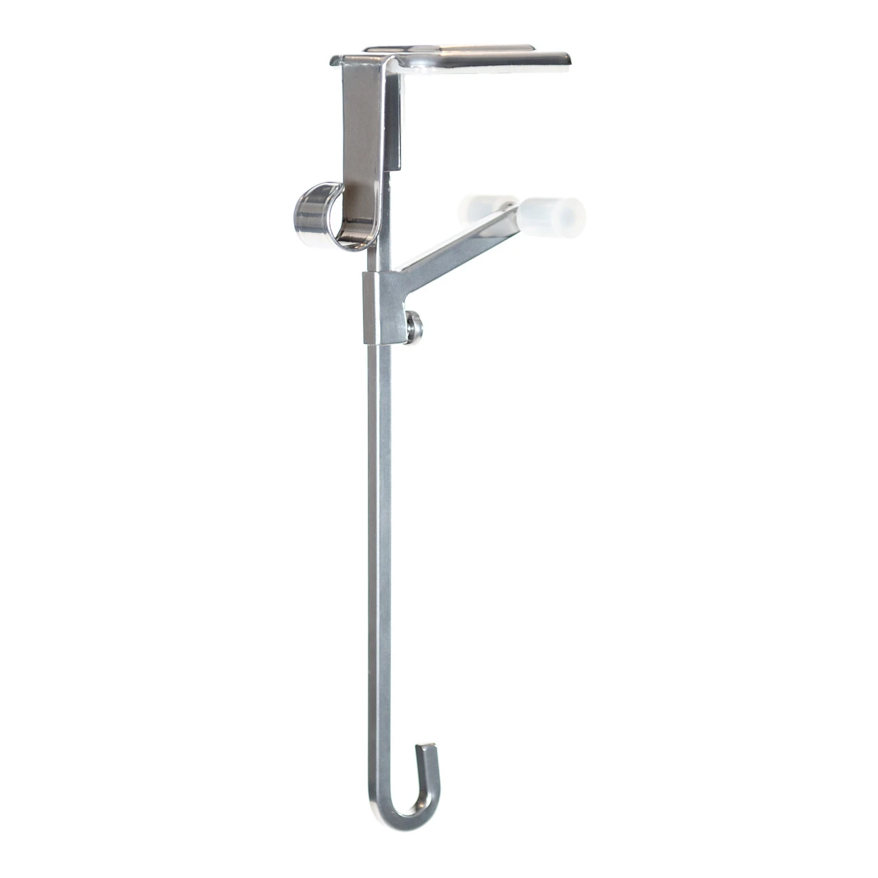 Set Of 2 Silver Mantle Garland And Stocking Hanger 6.5" - Image 3