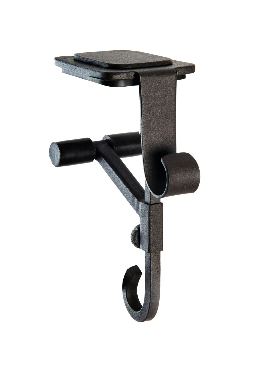 Set Of 2 Brown Garland And Stocking Christmas Adjustable Mantle Hangers 8.5" - Image 2