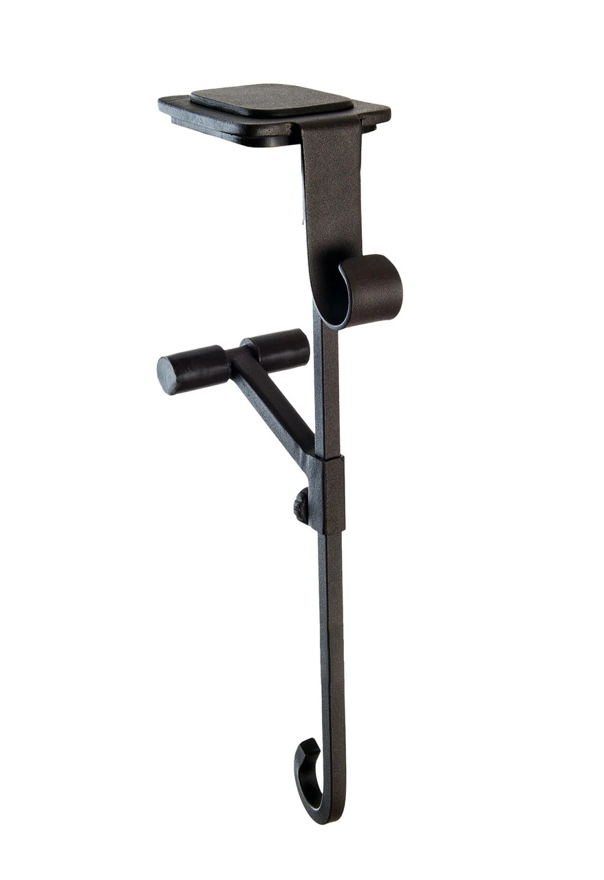 Set Of 2 Brown Garland And Stocking Christmas Adjustable Mantle Hangers 8.5"