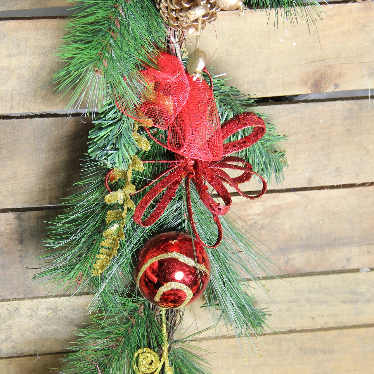 6' X 10" Pinecone Artificial Christmas Garland - Unlit - Image 3