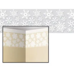 Pack Of 6 Christmas Holiday Decorative Snowflake Border 24" X 30'