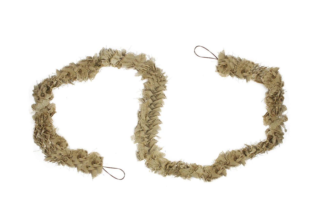 7.75' X 4" Gold Natural Jute Bow Artificial Christmas Garland - Unlit