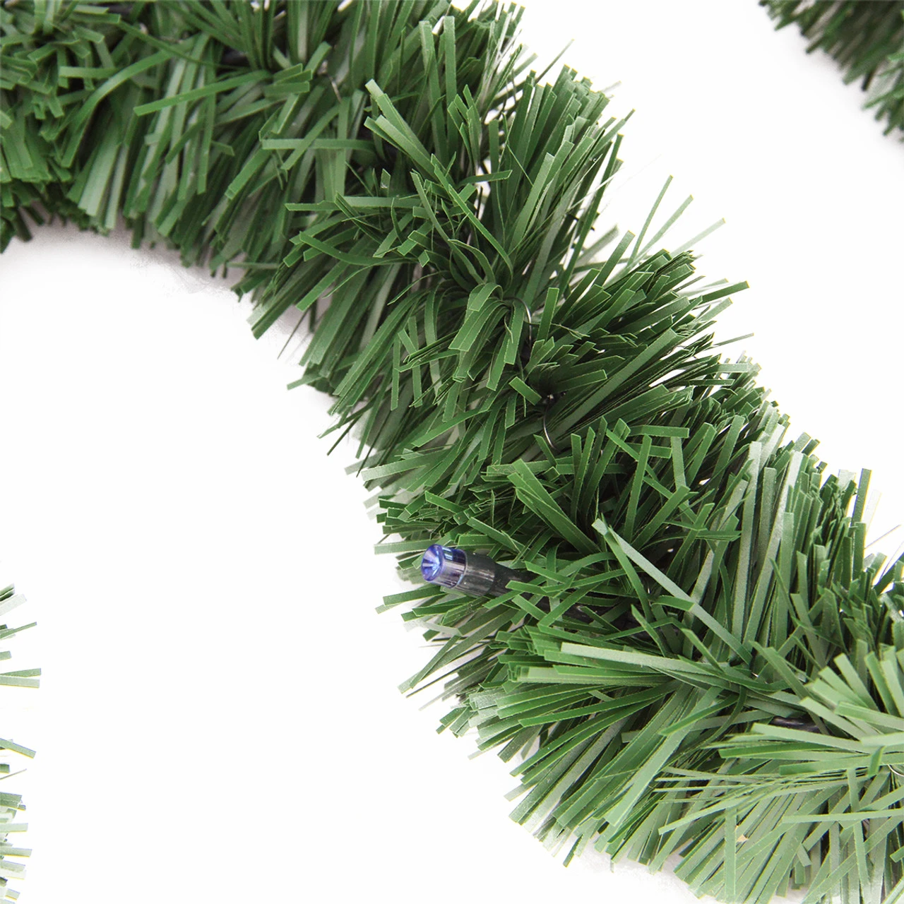 18' Pre-Lit Battery Operated Twinkling Green Pine Artificial Christmas Garland - Multi LED Lights - Image 2