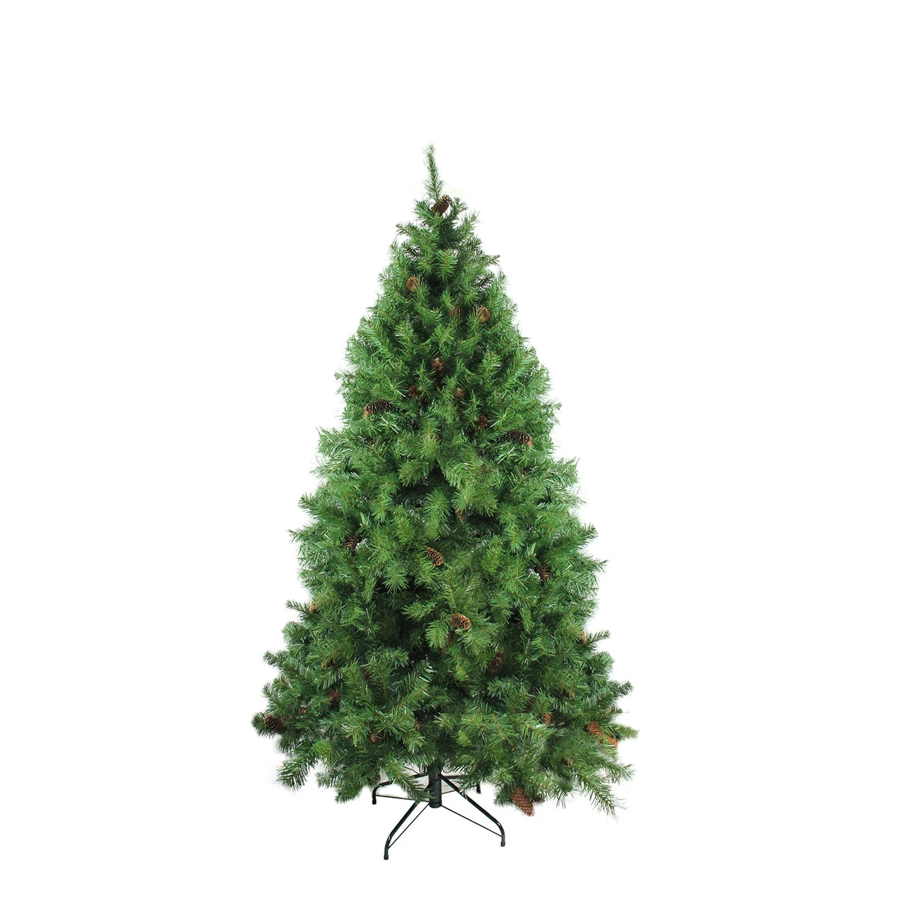 7.5' Medium Dakota Red Pine Artificial Christmas Tree With Pinecones - Unlit