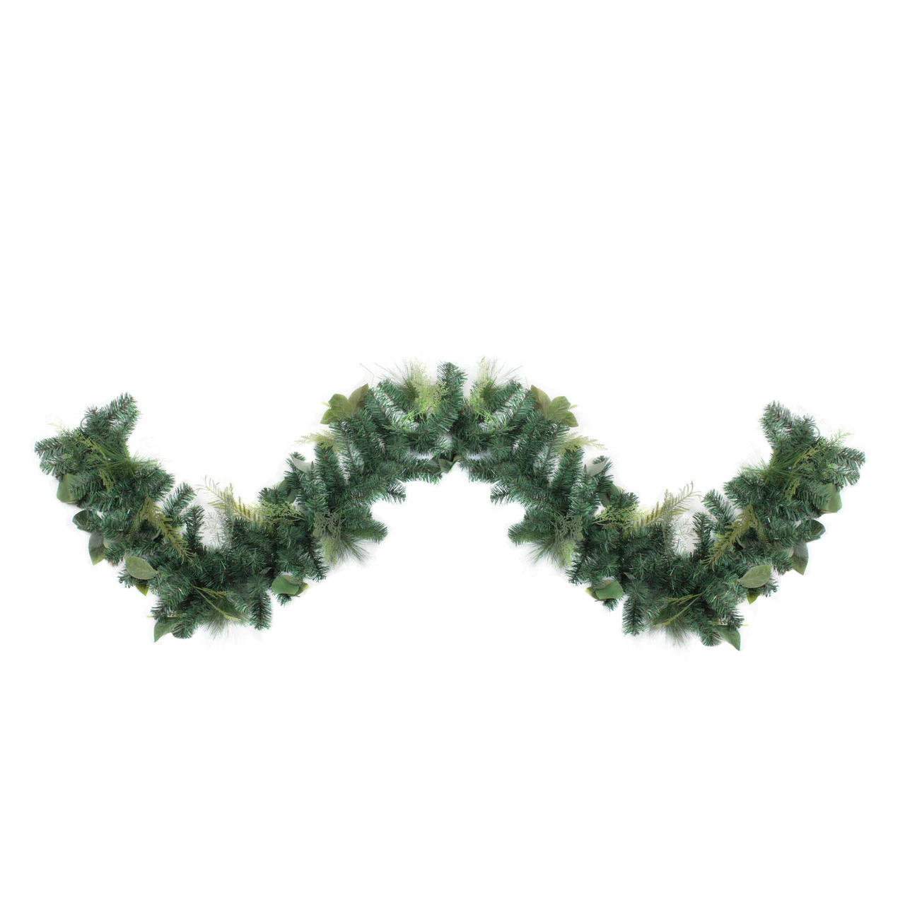 9' Assorted Foliage And Needle Branch Christmas Garland - Unlit